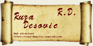Ruža Desović vizit kartica